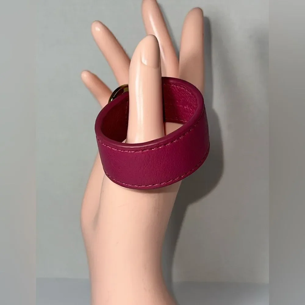 Authentic Tory Burch Leather Cuff Bracelet - Picture 3 of 4